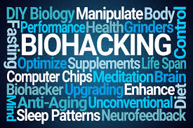 HEALTH & FITNESS showing a sign with the emphasis on biohacking.